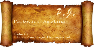 Palkovics Jusztina névjegykártya